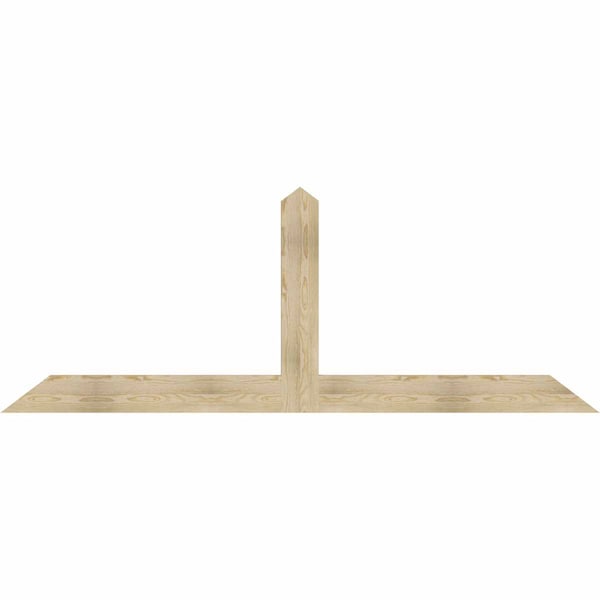 Ekena Millwork Portland Rough Sawn Timber Gable Bracket, Douglas Fir, 96"W x 36"H x 2"D x 6"F, 9/12 Pitch GBW096X36X0206POR00RDF - main